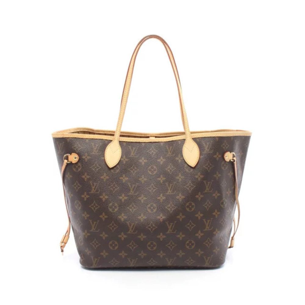 Louis Vuitton Neverfull Tote Bag Canvas Leather Monogram Brown
